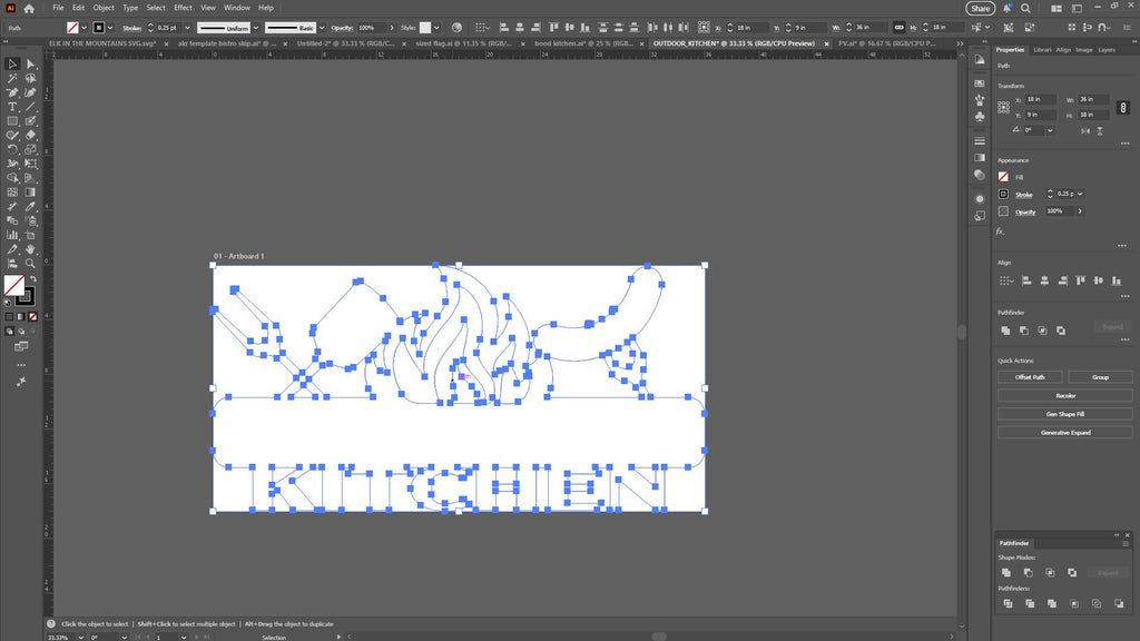 Outdoor Kitchen Grill Sign vector paths in design software (photo 5)