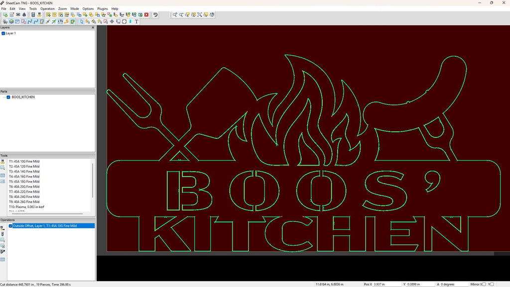 Outdoor Kitchen Grill Sign vector paths in design software (photo 6)