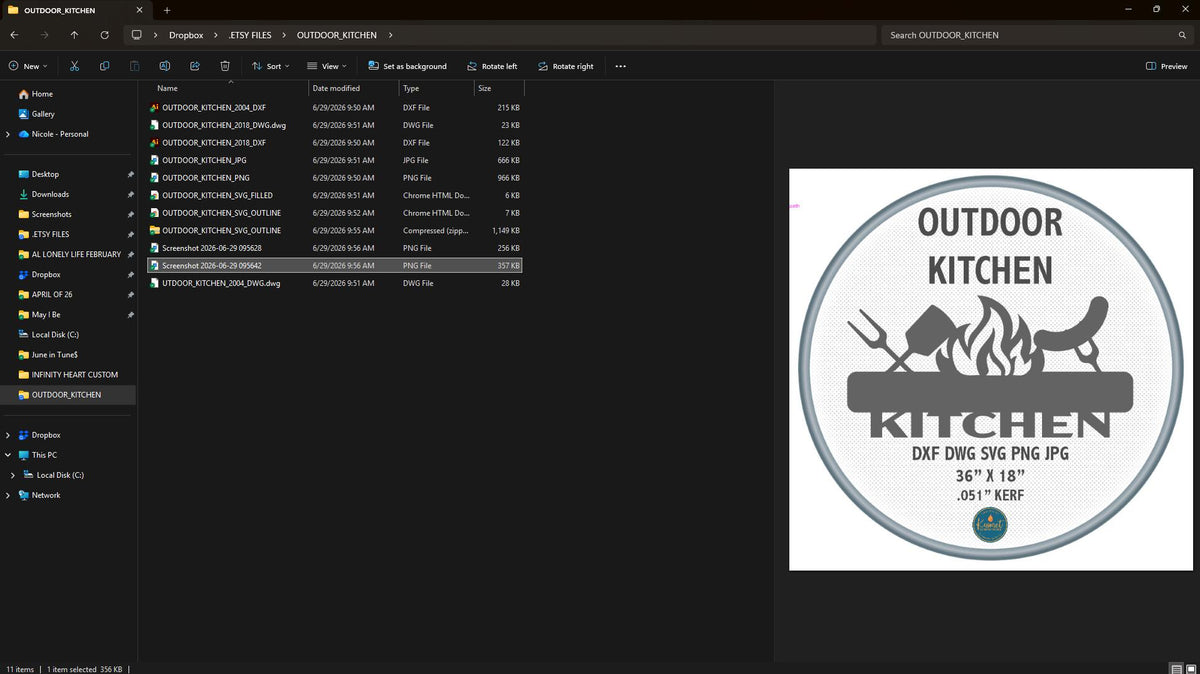 Outdoor Kitchen Grill Sign vector paths in design software
