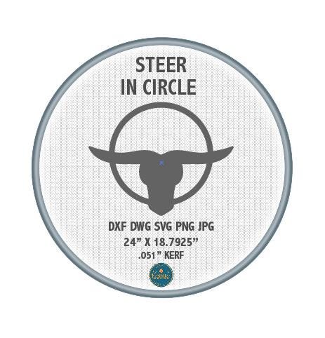 Steer Head Circle Sign DXF/SVG design preview with file details (photo 3)