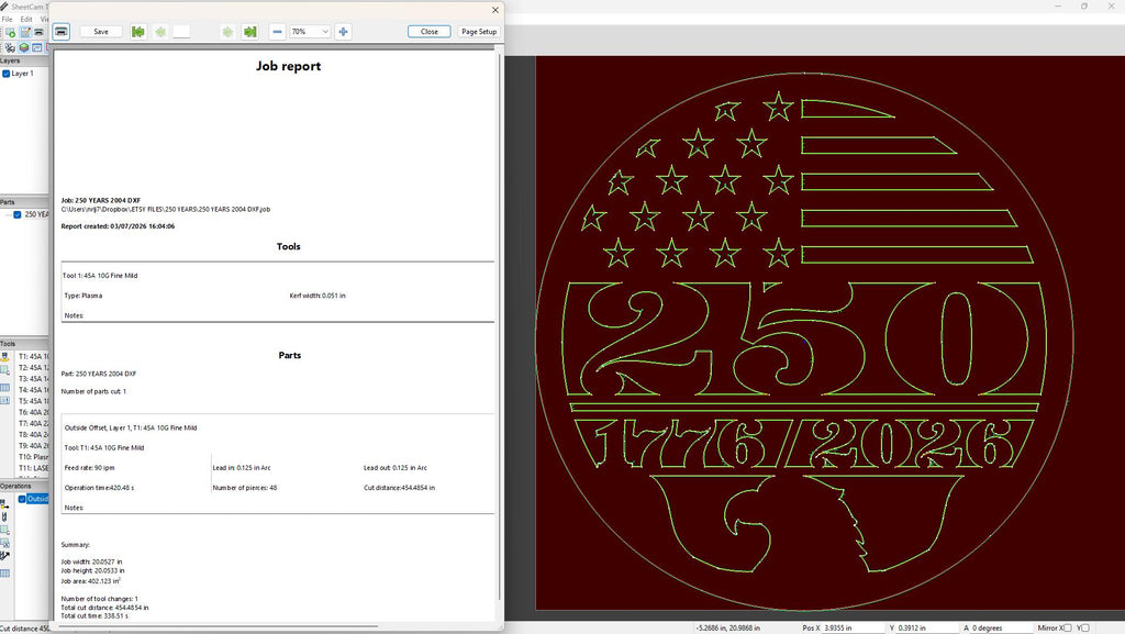 America 250 Eagle Flag Sign vector paths in design software (photo 5)