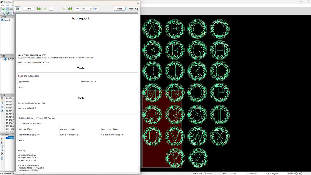 A–Z Vine Letter Monograms vector paths in design software (photo 4)