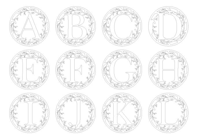 A–Z Vine Letter Monograms artwork preview (photo 8)