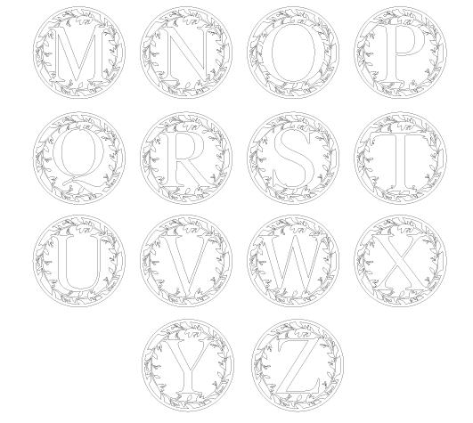A–Z Vine Letter Monograms artwork preview