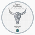 Flower Steer Sign DXF/SVG design preview with file details