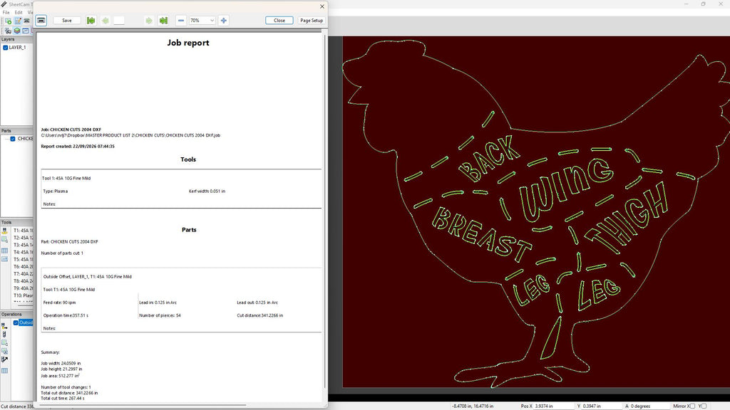 Chicken Butcher Cuts Chart Sign vector paths in design software (photo 8)
