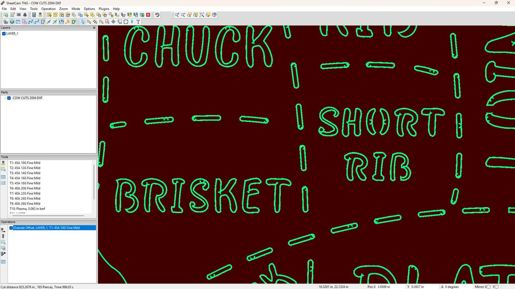 Cow Butcher Cuts Chart Sign vector paths in design software (photo 8)