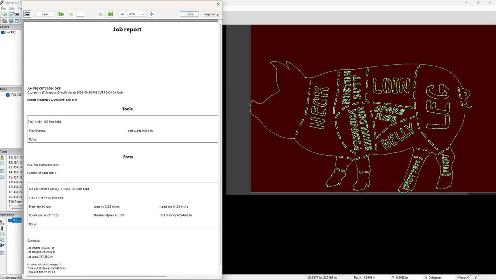 Pig Butcher Cuts Chart Sign vector paths in design software (photo 7)