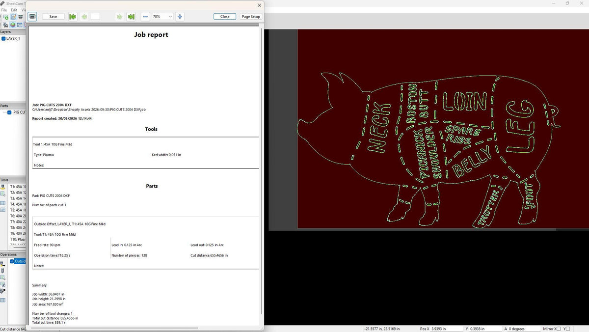 Pig Butcher Cuts Chart Sign vector paths in design software (photo 7)